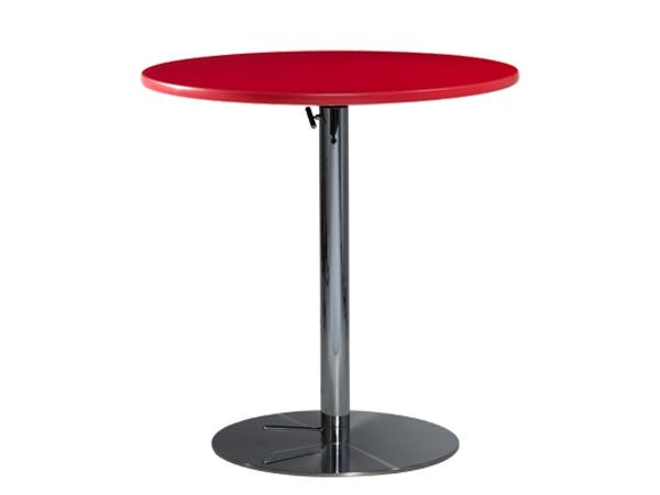CECA-042 | 30" Round Cafe Table w/ Red Top and Hydraulic Base -- Trade Show Furniture Rental
